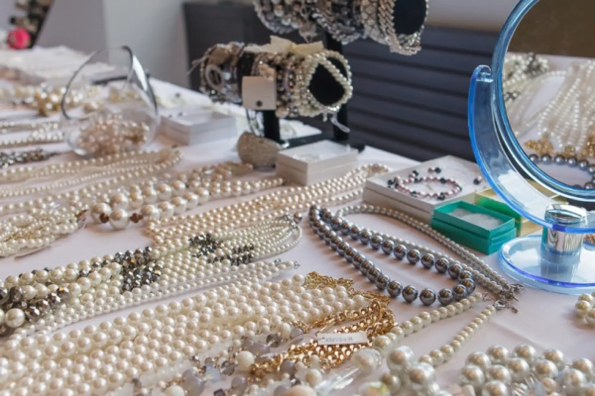 A table full of jewellery
