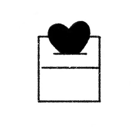 heart icon being placed into a donation box